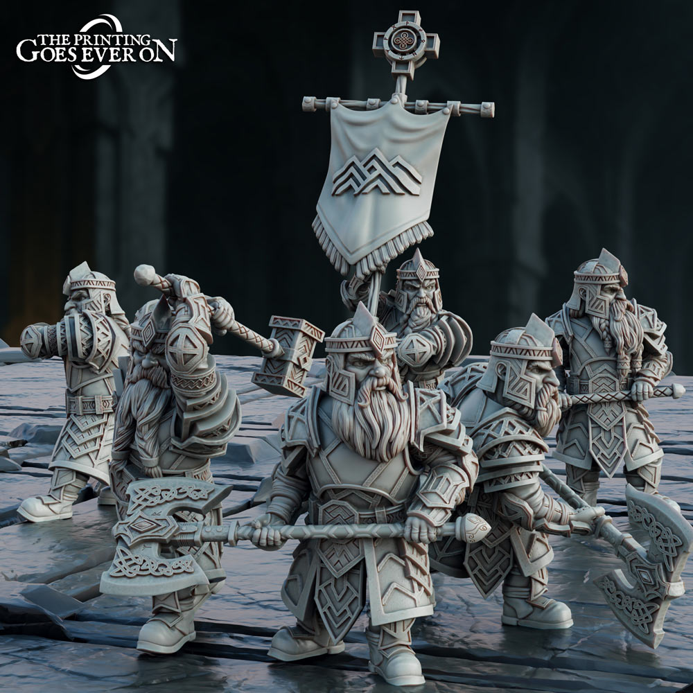 silver mutate×high shield dwarf pup oc Steelvein Vanguard - Dwarf Heavy Infantry - Skirmish Games